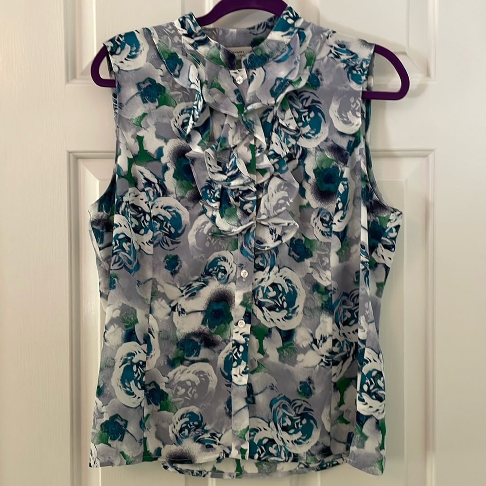 Tahari ruffled blouse, Large